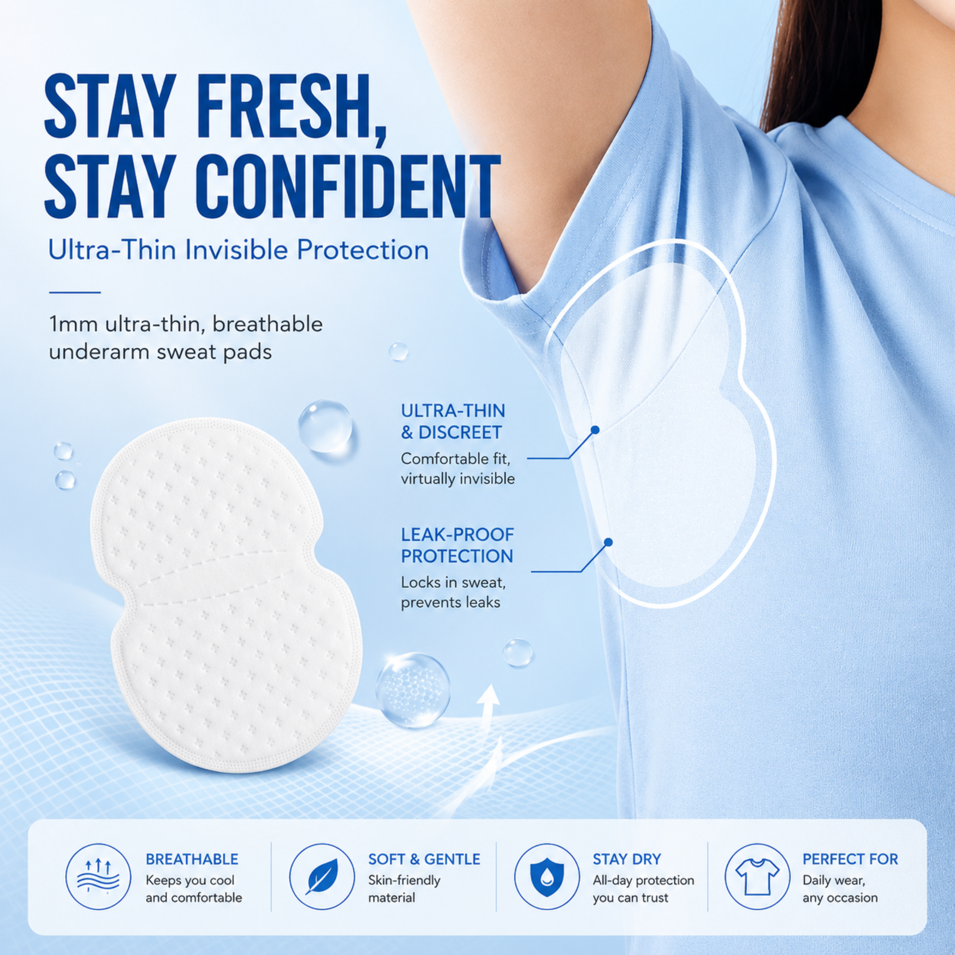 Underarm Sweat Pads  Ultra-Thin